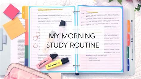 morning study routine study guide study exam