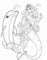 Coloring Pages Mermaid Kids Mermaids Printable Little Princess Princesses sketch template