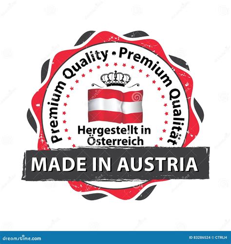 austria premium quality sticker  print stock vector illustration  product sign