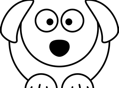 dog faces coloring pages  black  white cartoon