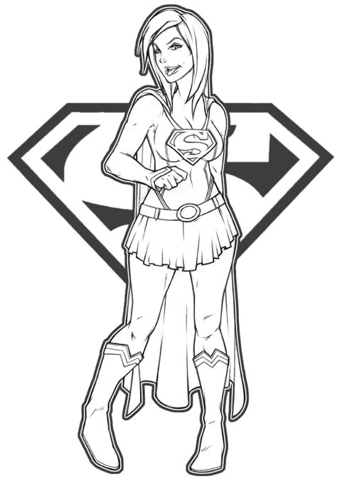 dc supergirl coloring pages iremiss