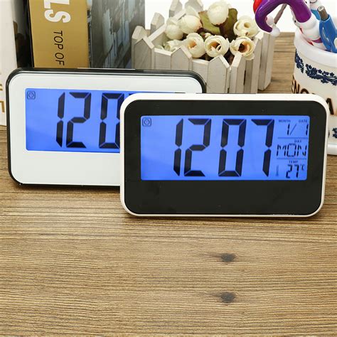 lcd digital alarm clock led digital desk clock  time temperature display countdown