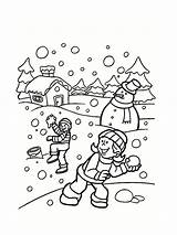 Hiver Winter Neige Coloriages Bataille Coloring4free Boules Colorier Snowball Jeuxetcompagnie Noel Boule Thème Jeux sketch template