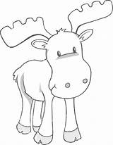 Moose Coloring Pages Printable Kids Animal Clipart Print Cute Colouring Sheets Color Bear Crafts Muffin Cranky Very Give If Sheet sketch template