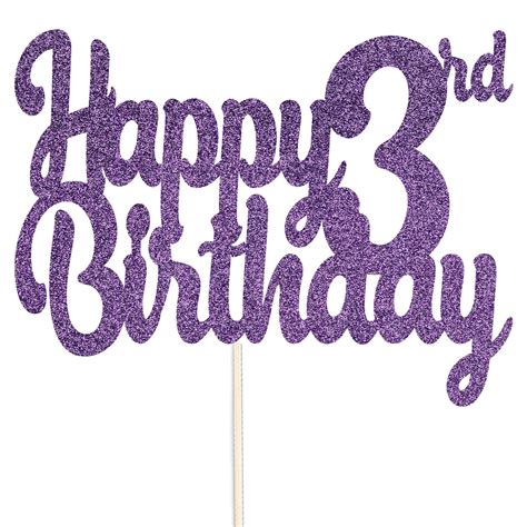 happy  birthday glitter cake topper party celebration etsy