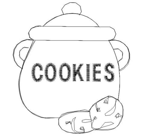 cookie jar outline embroidery design instant  etsy