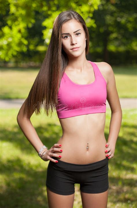 fit teen beauty stock image image of park latino