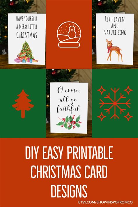 diy easy printable christmas card designs christmas card design