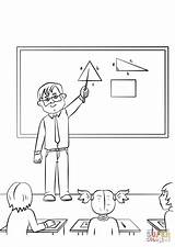 Coloring Pages Teacher Male Printable Drawing sketch template