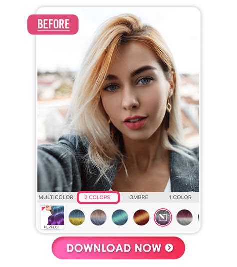 how to try on hair color filters with the best free hair color app