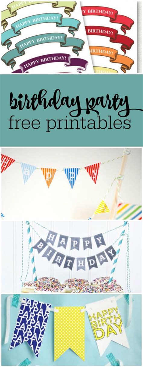 freebie friday   birthday party printables  party teacher