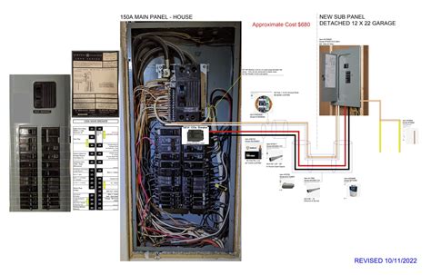 wiring  subpanel detached garage plan review  schematic