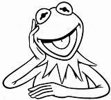 Kermit Frog Coloring Pages Drawing Muppets Drawings Color Silhouette Draw Vector Animal Tea Meme Printable Easy Colouring Realistic Sipping Getdrawings sketch template