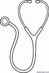Stethoscope Lineart sketch template