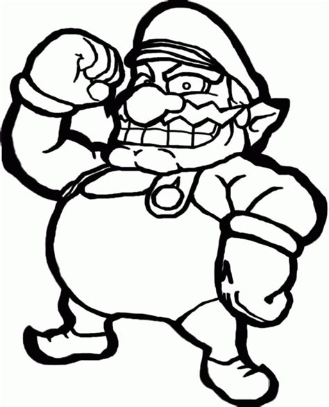 wario coloring pages coloring home