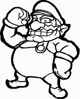 Coloring Wario Pages Nintendo Popular Characters sketch template