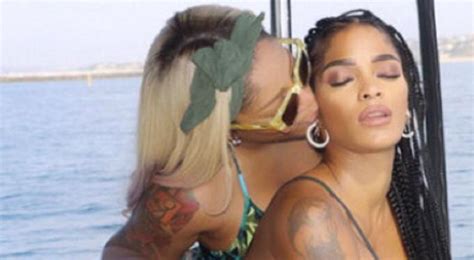 k michelle and joseline drive twitter wild after they share hot kiss