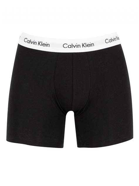 Calvin Klein Black 3 Pack Cotton Stretch Boxer Briefs Standout