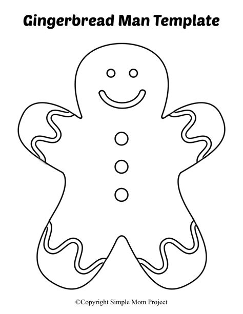 written books gingerbread man coloring page template