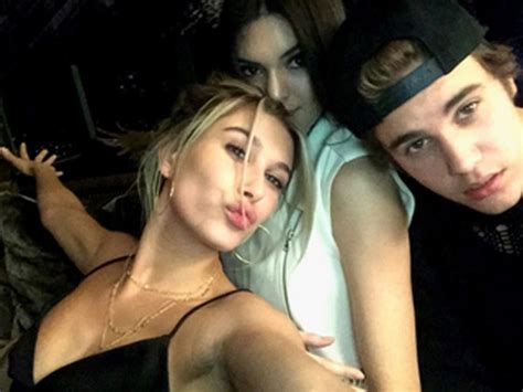 justin bieber kendall jenner and hailey baldwin three way the sexy bet hollywood life