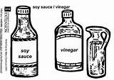 Vinagre Soya Aceto Soja Vinegar Soia Saus Vinaigre Kleurplaat Coloriage Azijn Imprimir sketch template
