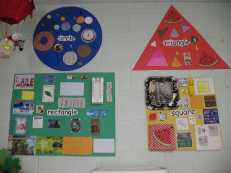 shapes preschool bulletin board