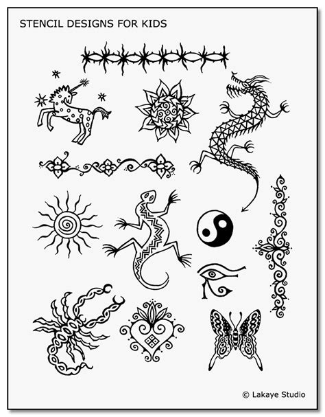 temporary tattoos design stencils  earth henna body art kits