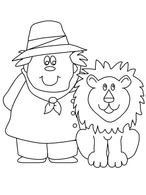zookeeper people coloring pages coloring book