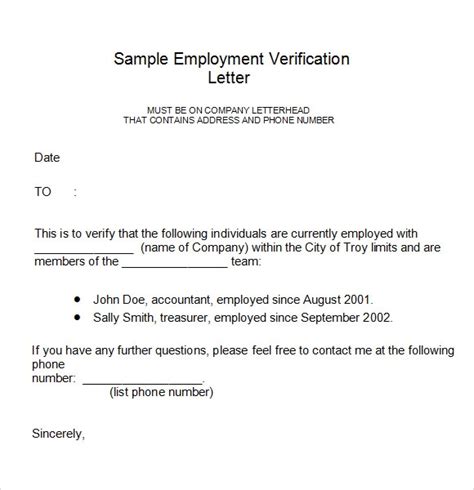 employment verification letter sample  printable documents sexiz pix
