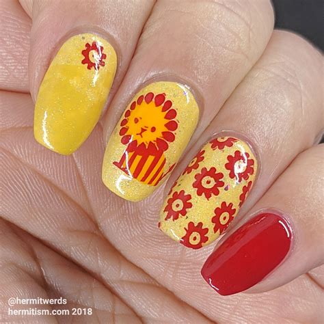 lions  meat  flowers life update nail art hermit werds