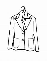Coloring Pages Coat Jacket Clothes Winter Popular sketch template