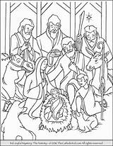 Nativity Coloring Pages Characters Story Color Printable Getcolorings Print sketch template