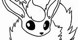 Coloring Flareon Pages Pokemon sketch template
