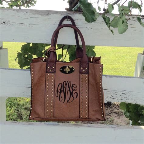 beautiful studded purse monogram purse preppy monogram etsy