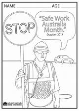 Safety Drawing Work Safe Getdrawings Competition Colouring sketch template