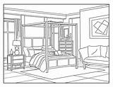 Bedroom Cod Cape sketch template