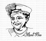Griffith Andy Show Aunt Bee Coloring Etsy sketch template