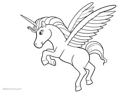 unicorn coloring pages simple  drawing  printable coloring pages