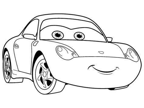 sally cars coloring page    svg file
