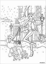 Barbie Coloring Pages Colouring Christmas Printable Preschool Kids Choose Board Drawing sketch template