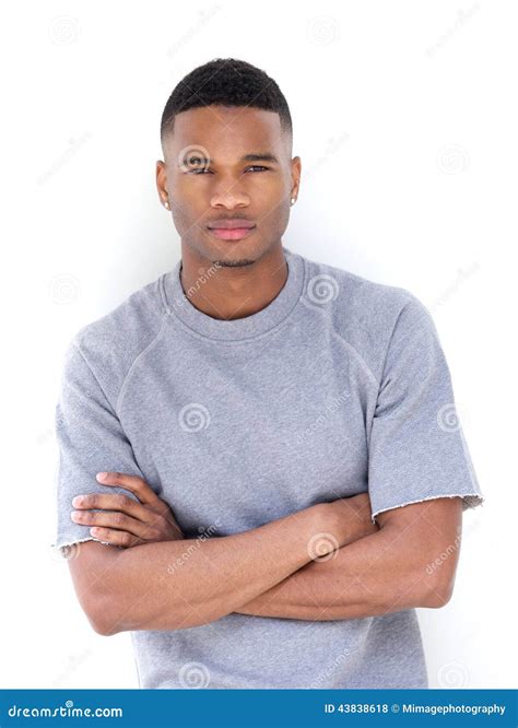 portrait   cool african american man stock photo image