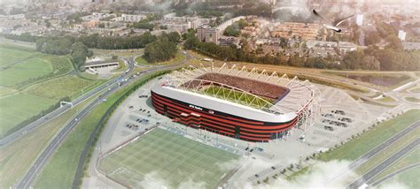 dachkonstruktion  alkmaar hat begonnen stadionwelt
