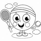 Racket Tennisball Schläger sketch template