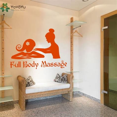 girls beauty salon wall stickers quotes full body massage wall decal