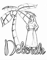 Deborah Coloring Pages Bible Judge Story Kids Sunday School Activities Crafts Children Printable Prophetess Para Ministry Book Colorir Pintar Tree sketch template