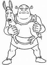 Shrek Donkey Colorluna Yellowimages Coloringpages sketch template
