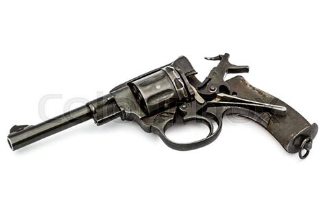 disassembled revolver pistol mechanism stock image colourbox