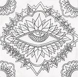 Coloring Mandala Pages Psychedelic Eye Print Color Sun Abstract Trippy Printable Begs Drawing Adult Colouring Madness Outline Drawings Coloriage Mandalas sketch template