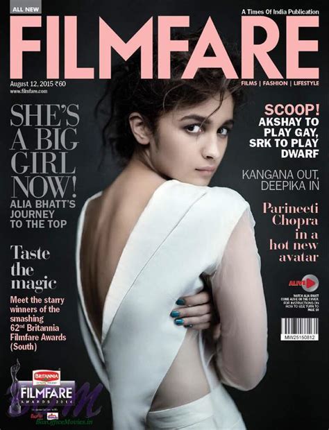 alia bhatt on the cover page of filmfare magazine august 2015 edition bollywood latest photos news