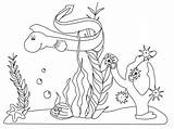 Ocean Coloring Pages Sea Under Kids Underwater Plants Printable Animals Ecosystem Clipart Drawing Color Scene Marine Aquatic Plankton Sheets Print sketch template
